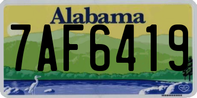 AL license plate 7AF6419