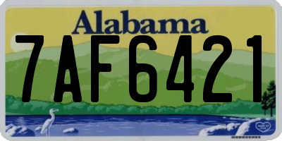 AL license plate 7AF6421