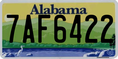 AL license plate 7AF6422