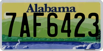 AL license plate 7AF6423