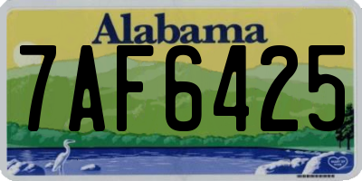 AL license plate 7AF6425