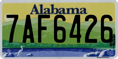 AL license plate 7AF6426