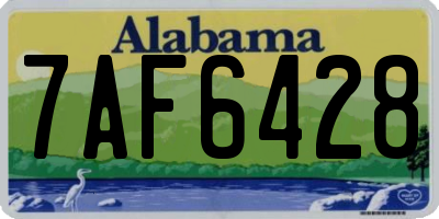 AL license plate 7AF6428