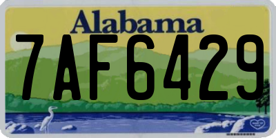 AL license plate 7AF6429