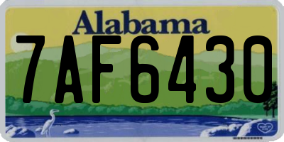 AL license plate 7AF6430