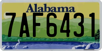 AL license plate 7AF6431