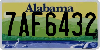 AL license plate 7AF6432
