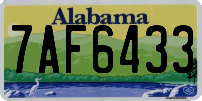 AL license plate 7AF6433