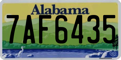 AL license plate 7AF6435