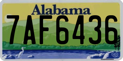 AL license plate 7AF6436