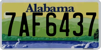 AL license plate 7AF6437