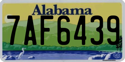 AL license plate 7AF6439