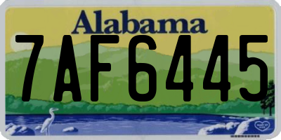 AL license plate 7AF6445