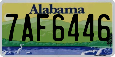 AL license plate 7AF6446