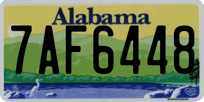 AL license plate 7AF6448