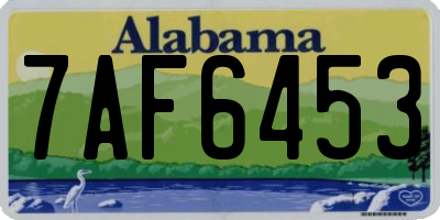 AL license plate 7AF6453