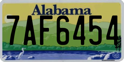 AL license plate 7AF6454