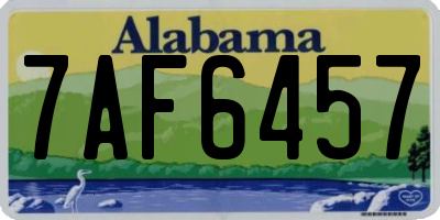 AL license plate 7AF6457