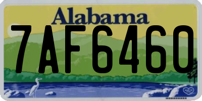 AL license plate 7AF6460