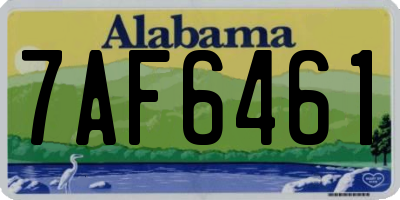 AL license plate 7AF6461