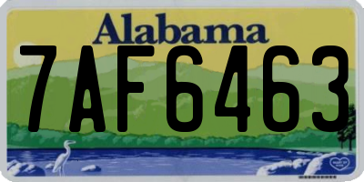 AL license plate 7AF6463