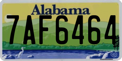 AL license plate 7AF6464