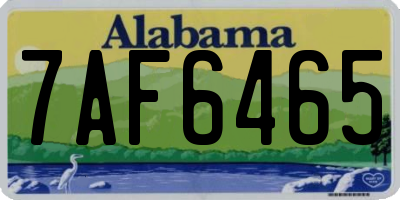 AL license plate 7AF6465