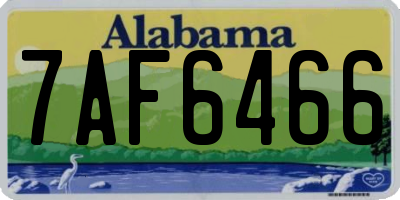 AL license plate 7AF6466