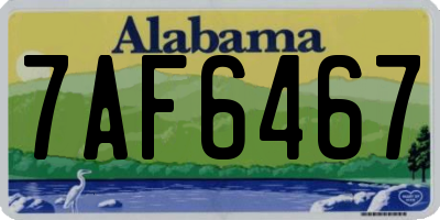 AL license plate 7AF6467