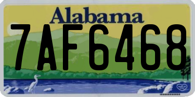 AL license plate 7AF6468