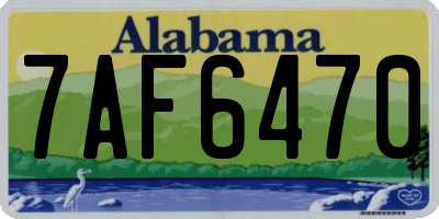 AL license plate 7AF6470