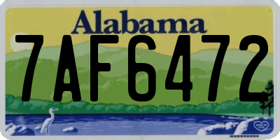 AL license plate 7AF6472