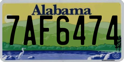 AL license plate 7AF6474