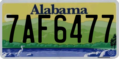 AL license plate 7AF6477