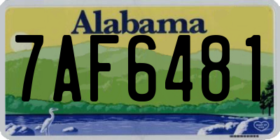 AL license plate 7AF6481