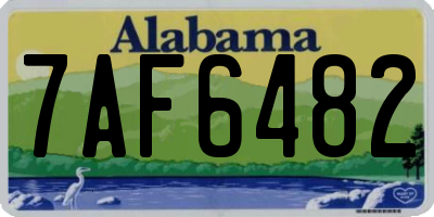 AL license plate 7AF6482