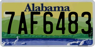 AL license plate 7AF6483