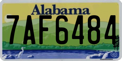 AL license plate 7AF6484