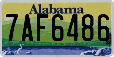 AL license plate 7AF6486