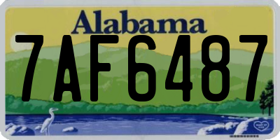 AL license plate 7AF6487