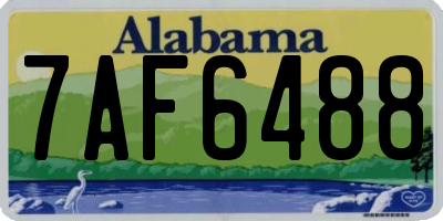 AL license plate 7AF6488