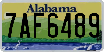AL license plate 7AF6489