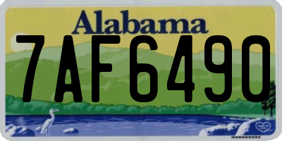 AL license plate 7AF6490