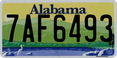 AL license plate 7AF6493