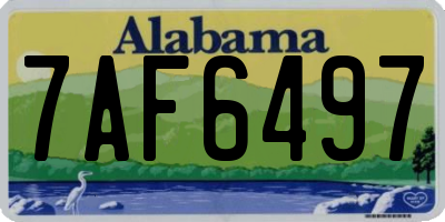 AL license plate 7AF6497