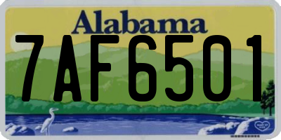 AL license plate 7AF6501