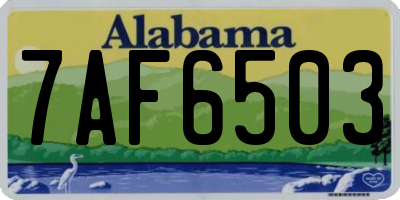 AL license plate 7AF6503