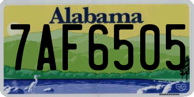 AL license plate 7AF6505