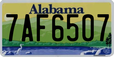 AL license plate 7AF6507