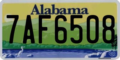 AL license plate 7AF6508